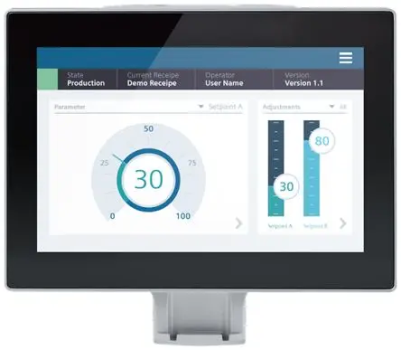 Produktfoto 1 von Siemens, SIMATIC, HMI-Bediengerät, TFT, 1280 x 800 pixel, 12.1 Zoll