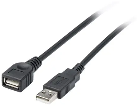 Produktfoto 1 von Siemens Stecker 6AV6881-0AF21 USB-Kabel, USB Typ A Buchse / USB Typ A, 2.5 m USB 2.0 Schwarz