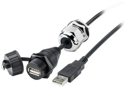 Produktfoto 1 von Siemens Buchse USB-Kabel, USB Typ A Stecker / USB-Typ B, 800 mm Schwarz