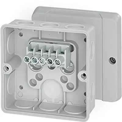 Produktfoto 1 von HENSEL DE Polycarbonat Abzweigdose Grau IP55 5 Breite 98mm Höhe 98 mm Länge 55 mm