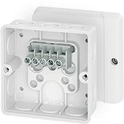 Produktfoto 1 von HENSEL DE Polycarbonat Abzweigdose Weiß IP55 5 Breite 98mm Höhe 98 mm Länge 55 mm
