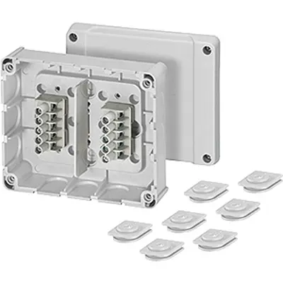 Produktfoto 1 von HENSEL DP Polystyrol Abzweigdose Grau IP54 2 Breite 139 mm Höhe 119 mm Länge 49 mm