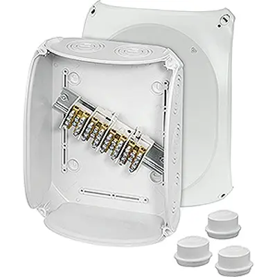 Produktfoto 1 von HENSEL DK Polycarbonat Abzweigdose Grau IP66, IP55 4 Breite 255 mm Höhe 205 mm Länge 112 mm