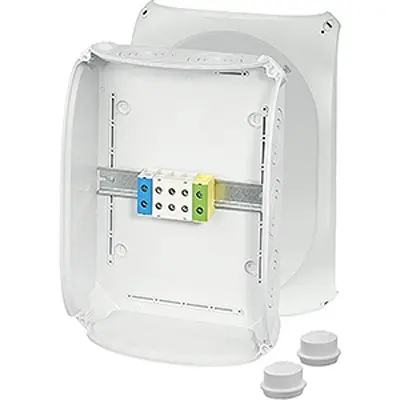 Produktfoto 1 von HENSEL KF Polycarbonat Abzweigdose Grau IP69, IP40, IP66 5 Breite 355 mm Höhe 255 mm Länge 122 mm