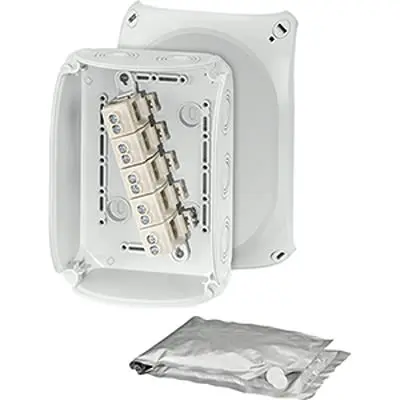 Produktfoto 1 von HENSEL WP Polycarbonat Abzweigdose Grau IP68 5 Breite 180mm Höhe 130 mm Länge 77 mm