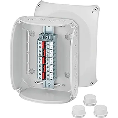 HENSEL DK Polycarbonat Abzweigdose Grau IP66, IP55 5 Breite 255 mm Höhe 205 mm Länge 112 mm