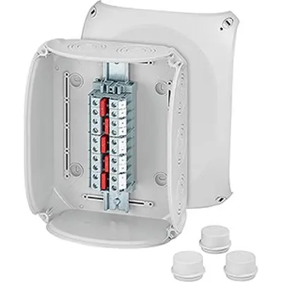 Produktfoto 1 von HENSEL DK Polycarbonat Abzweigdose Grau IP66, IP55 5 Breite 255mm Höhe 205 mm Länge 112 mm