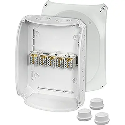 Produktfoto 1 von HENSEL DK Polycarbonat Abzweigdose Grau IP66, IP55 5 Breite 295 mm Höhe 225 mm Länge 122 mm