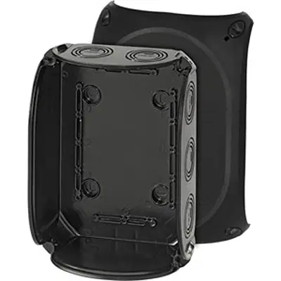 Produktfoto 1 von HENSEL KF Polycarbonat Abzweigdose Schwarz IP66, IP40, IP69 Breite 210 mm Höhe 155 mm Länge 92 mm