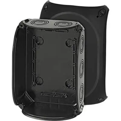 Produktfoto 1 von HENSEL KF Polycarbonat Abzweigdose Schwarz IP66, IP67, IP69 Breite 210mm Höhe 155 mm Länge 92 mm