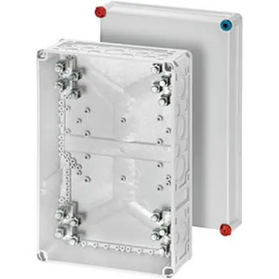 Produktfoto 1 von HENSEL K Polycarbonat Abzweigdose Grau IP65 4 Breite 300mm Höhe 450 mm Länge 170 mm