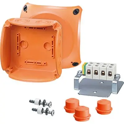 Produktfoto 1 von HENSEL FK Polycarbonat Abzweigdose Orange IP66 5 Breite 130mm Höhe 130 mm Länge 77 mm