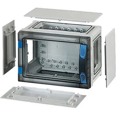 Produktfoto 1 von HENSEL FP Polycarbonat Abzweigdose Grau IP65 Breite 276mm Höhe 186 mm Länge 186 mm