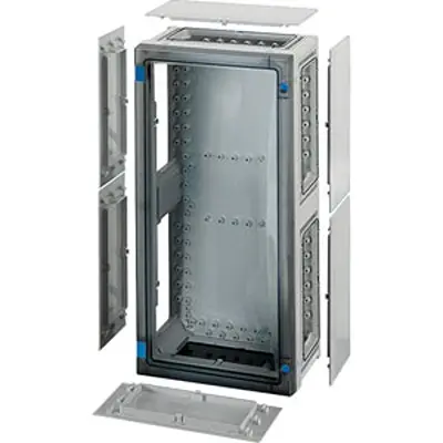 Produktfoto 1 von HENSEL FP Polycarbonat Abzweigdose Grau, Klar IP65 Breite 276 mm Höhe 546 mm Länge 163 mm