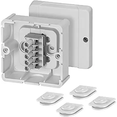 Produktfoto 1 von HENSEL DP Polystyrol Abzweigdose Grau IP54 5 Breite 88mm Höhe 88 mm Länge 49 mm