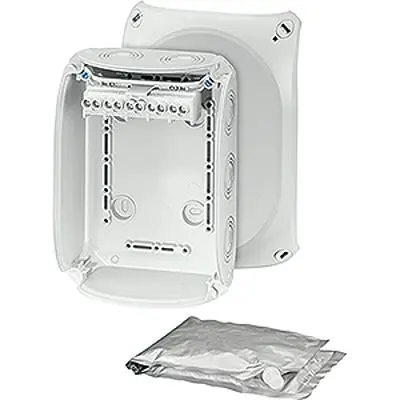 Produktfoto 1 von HENSEL WP Polycarbonat Abzweigdose Grau IP68 5 Breite 180mm Höhe 130 mm Länge 77 mm