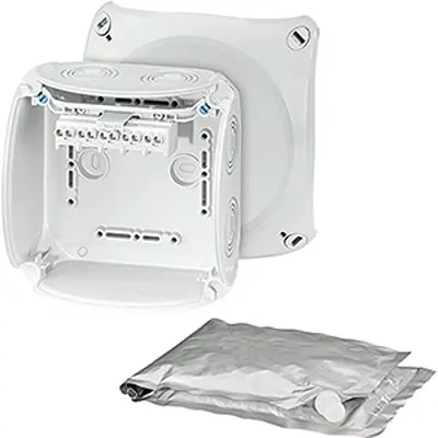 Produktfoto 1 von HENSEL WP Polycarbonat Abzweigdose Grau IP68 5 Breite 130 mm Höhe 130 mm Länge 77 mm