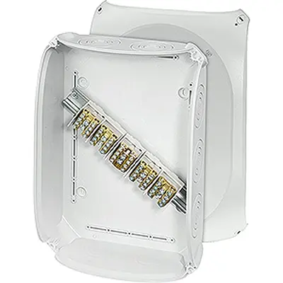 Produktfoto 1 von HENSEL DK Polycarbonat Abzweigdose Grau IP66 5 Breite 355 mm Höhe 255 mm Länge 122 mm