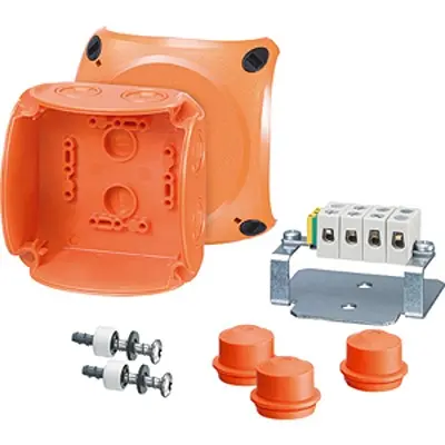 Produktfoto 1 von HENSEL FK Polycarbonat Abzweigdose Orange IP66, IP65 5 Breite 104 mm Höhe 104 mm Länge 70 mm