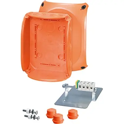 Produktfoto 1 von HENSEL FK Polycarbonat Abzweigdose Orange IP66, IP65 5 Breite 210 mm Höhe 155 mm Länge 92 mm
