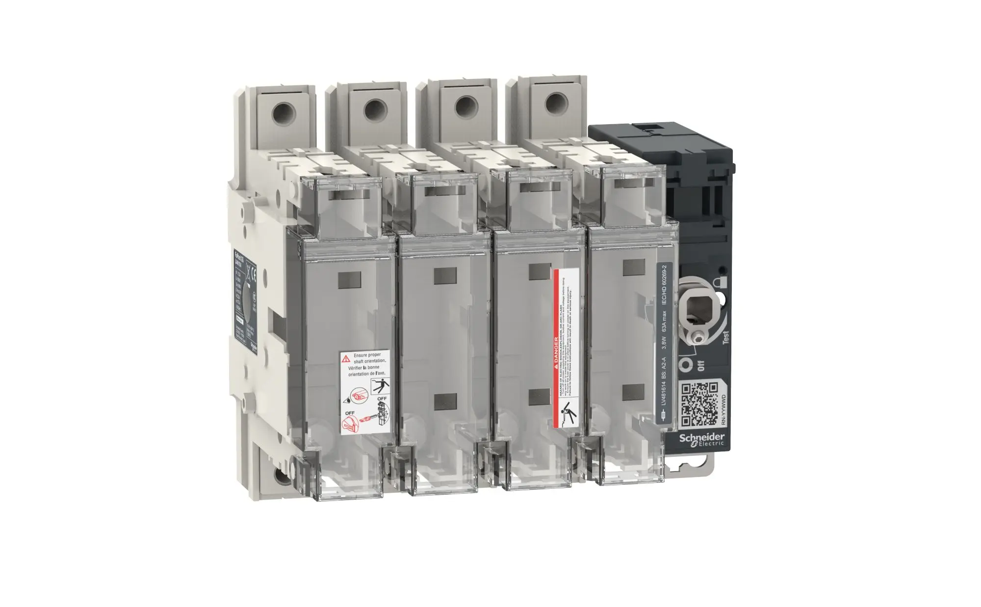 Produktfoto 1 von Schneider Electric FuPacT Sicherungsschalter-Trennschalter / 4-polig 100 A, A4 Sicherungsgröße, 4 phasig
