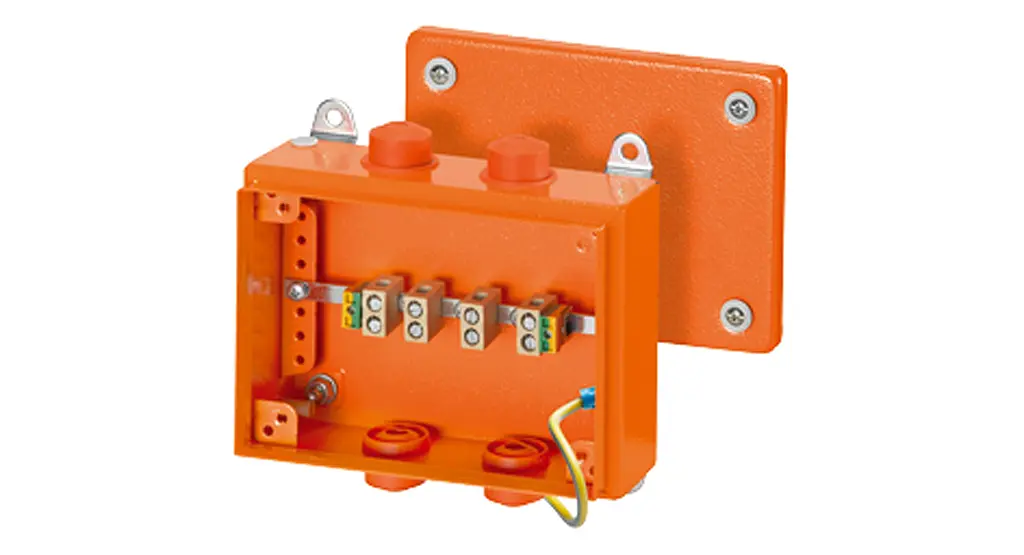 Produktfoto 1 von HENSEL FK Stahlblech Abzweigdose Orange IP66 5 Breite 200 mm Höhe 150 mm Länge 80 mm