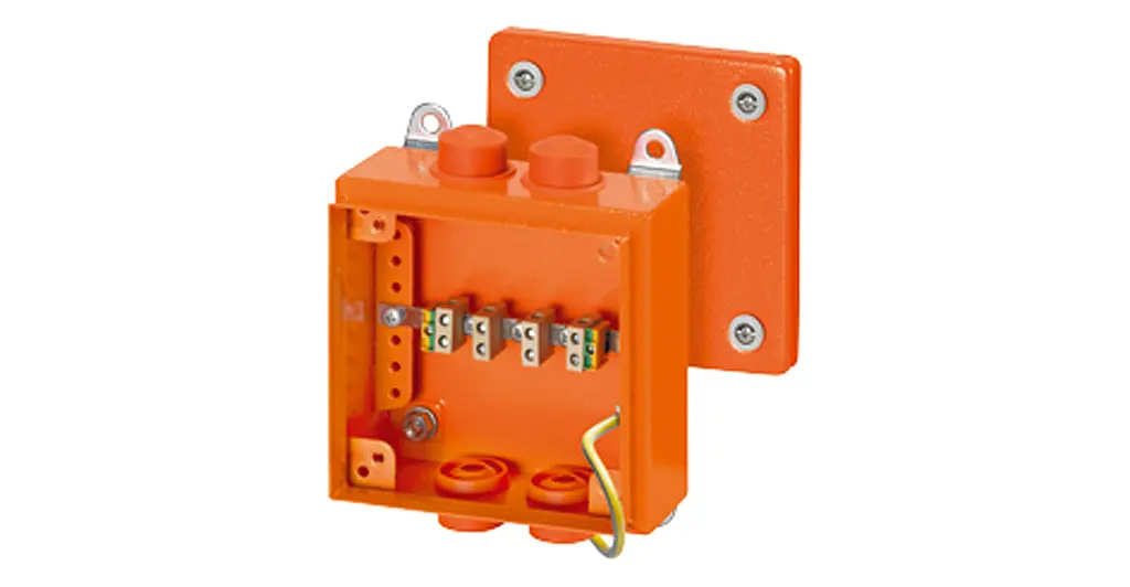Produktfoto 1 von HENSEL FK Stahlblech Abzweigdose Orange IP66 5 Breite 150 mm Höhe 150 mm Länge 80 mm
