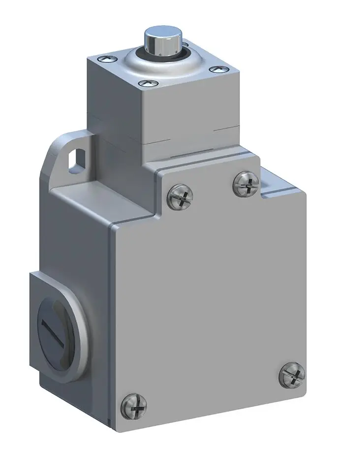 Produktfoto 1 von RS PRO Endschalter, Stößel, 1 Schließer/1 Öffner, IP 66, Aluminium, 10A Anschluss M20