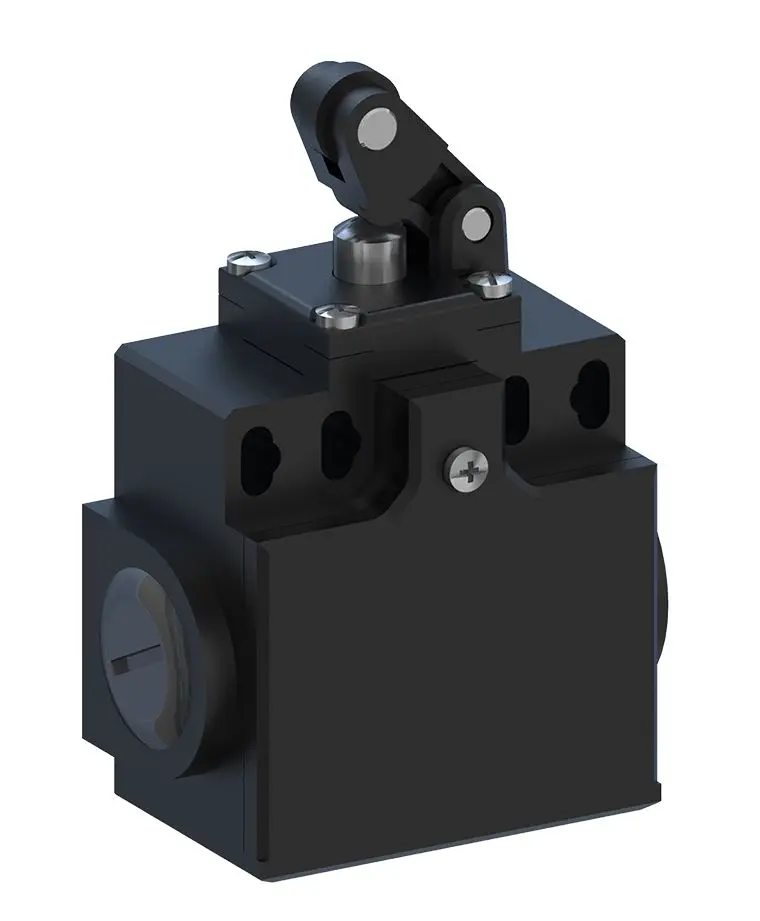 Produktfoto 1 von RS PRO Endschalter, Rollenstößel, 1 Schließer/1 Öffner, IP 67, Thermoplast, 10A Anschluss M16