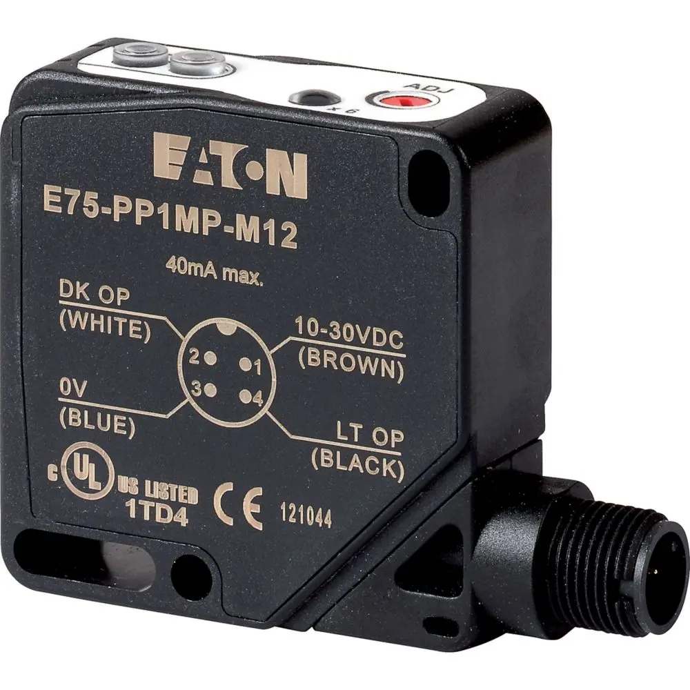 Produktfoto 1 von Eaton Optischer Sensor, Bereich 30 → 250 mm, PNP Ausgang, M12, Hell-/dunkelschaltend