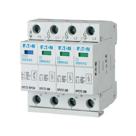 Produktfoto 1 von Eaton, Überspannungsschutz, 3-phasig, 1.4 kV 40 kA DIN-Hutschiene xPole - SPCT2