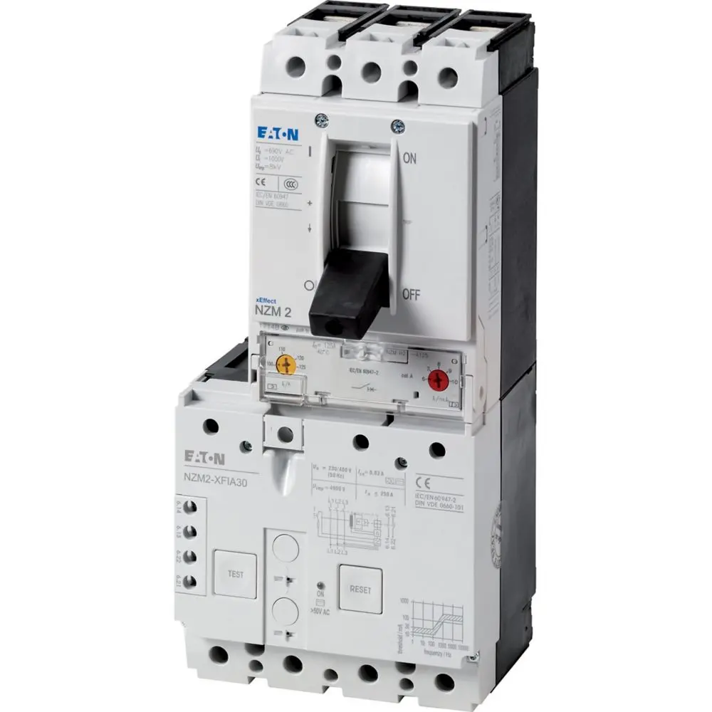 Produktfoto 1 von Eaton NZM NZMH2 Elektronischer Schutzschalter 400V 3, 100 A Feststehend 150 kA L. 293 mm x 140 mm