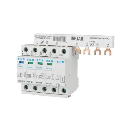 Produktfoto 1 von Eaton, Überspannungsschutz, 3-phasig, 2.2 kV 40 kA DIN-Hutschiene xPole - SPCT2