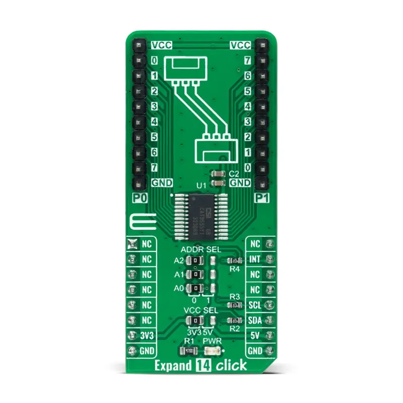 Brand-Rex Expand 14 Click Kommunikationsplatine für E/A-Erweiterung, Platine Entwicklungstool Microcontroller