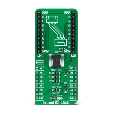 Produktfoto 1 von Brand-Rex Expand 14 Click Kommunikationsplatine für E/A-Erweiterung, Platine Entwicklungstool Microcontroller