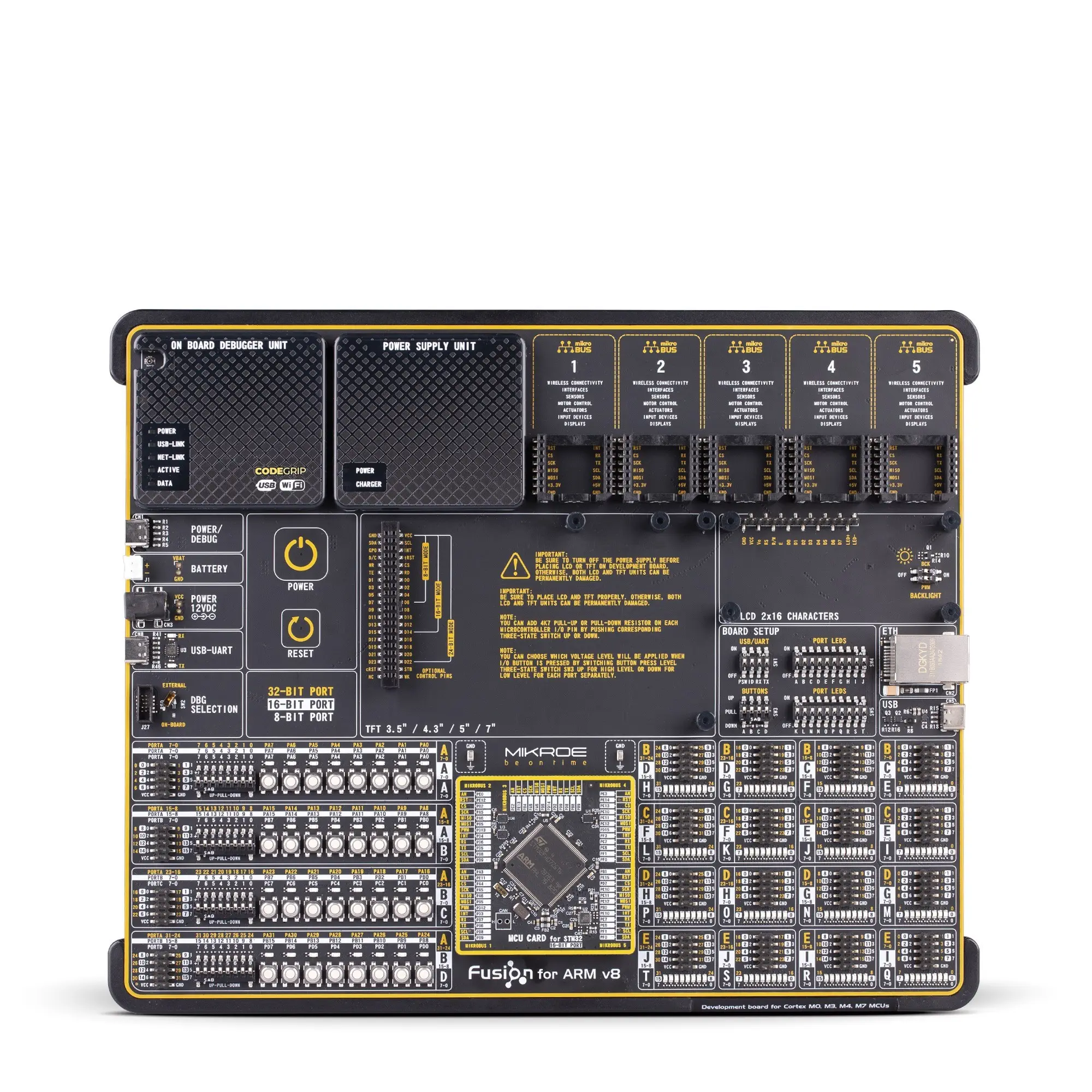 Produktfoto 1 von Brand-Rex Fusion für ARM v8 über USB-C, Entwicklungsboard Entwicklungstool Microcontroller ARM 8. Generation Mikroe-5396