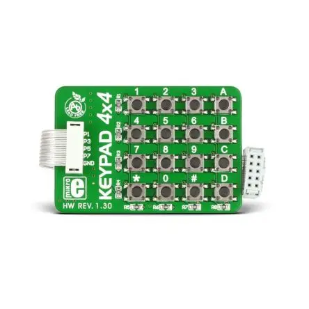 Produktfoto 1 von Brand-Rex Entwicklungstool HMI Tastatur 4x4-Platine GPIO Entwicklungsboard Keypad 4x4 Board PID: MIKROE-86