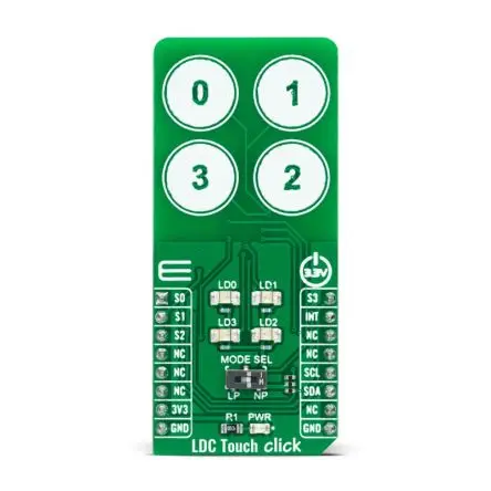 Produktfoto 1 von Brand-Rex Entwicklungstool HMI LDC Touch Click I2C Entwicklungsboard LDC3114-Q1