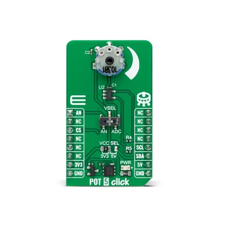 Produktfoto 1 von Brand-Rex PDB081-P10-103B1 Entwicklungsboard, POT 5 Click Power-Shield-Funktion