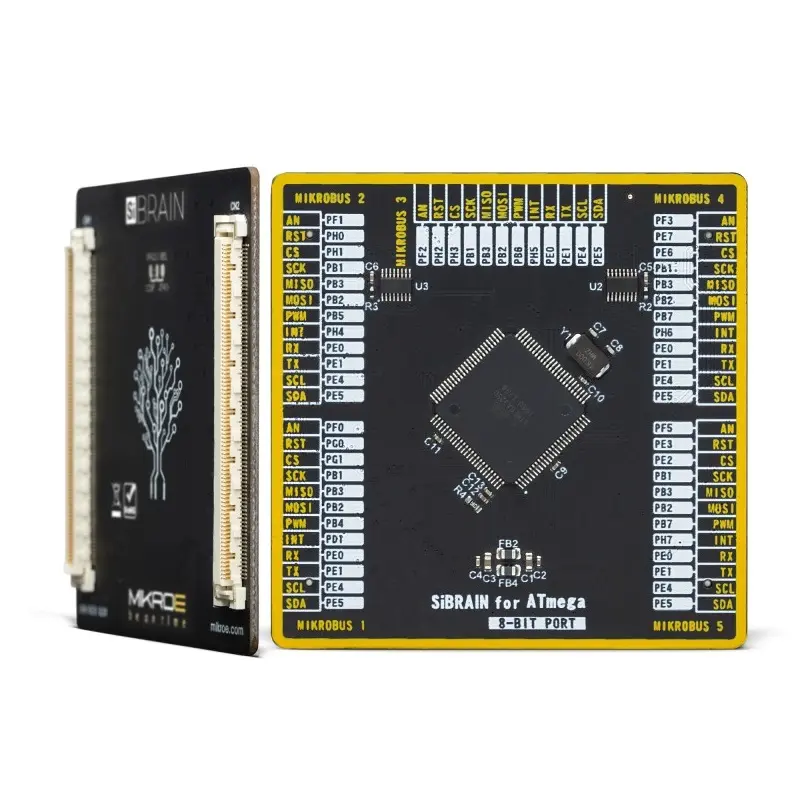 Produktfoto 1 von Brand-Rex SiBRAIN für ATmega3250 MCU, Entwicklungsboard Entwicklungstool Microcontroller AVR 8. Generation Mikroe-5370