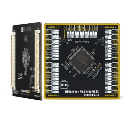 Produktfoto 1 von Brand-Rex SiBRAIN für dsPIC33FJ256GP710A MCU, Entwicklungsboard Entwicklungstool Microcontroller dsPIC 8. Generation