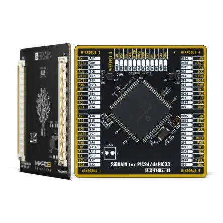 Brand-Rex SiBRAIN für PIC24EP512GU814 MCU, Entwicklungsboard Entwicklungstool Microcontroller dsPIC 8. Generation