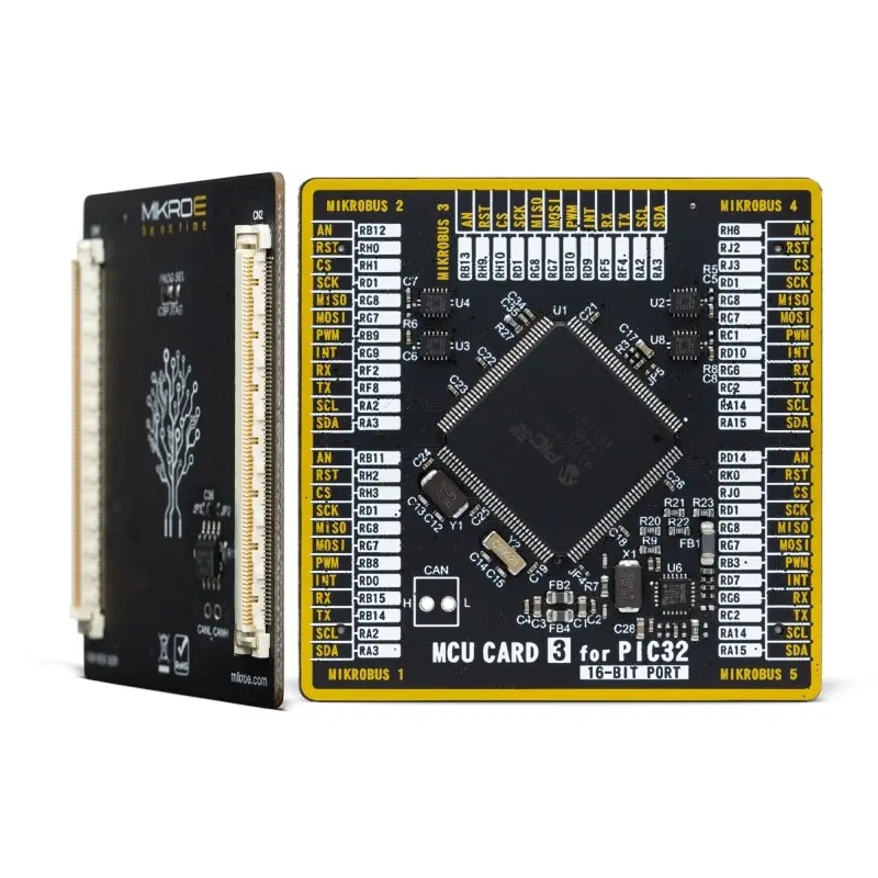 Produktfoto 1 von Brand-Rex SiBRAIN für PIC32MZ1024EFE144 MCU, Entwicklungsboard Entwicklungstool Microcontroller PIC32 8. Generation
