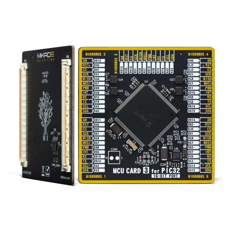 Produktfoto 1 von Brand-Rex SiBRAIN für PIC32MZ1024EFF144 MCU, Entwicklungsboard Entwicklungstool Microcontroller PIC32 8. Generation