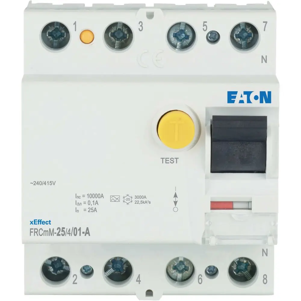Produktfoto 1 von Eaton xEffect - FRCmM RCCB, 4-polig, 25A, 100mA Typ A xEffekt 240/415V ac