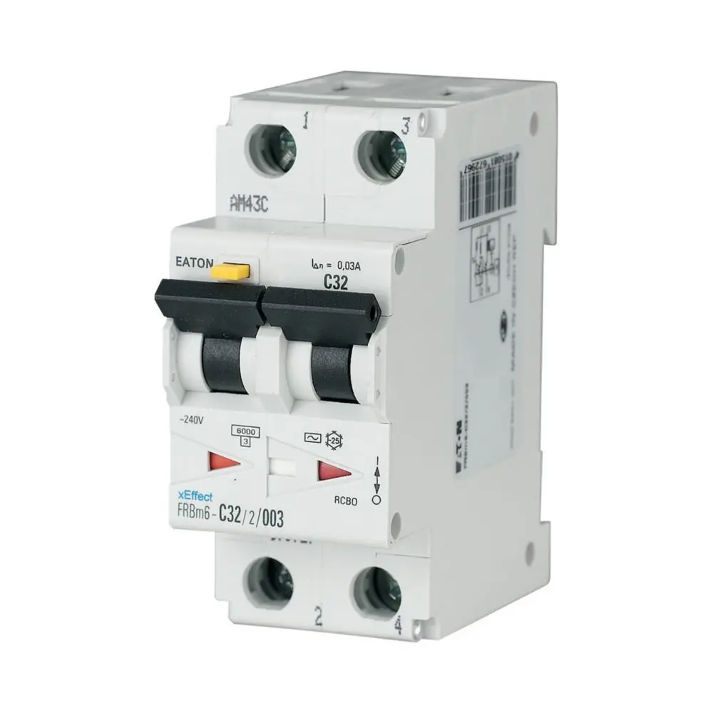 Produktfoto 1 von Eaton FRBmM FRBmM FI/LS-Schalter (RCBO) 32 A, 2-polig Typ C, Typ A, Empfindlichkeit 30 mA