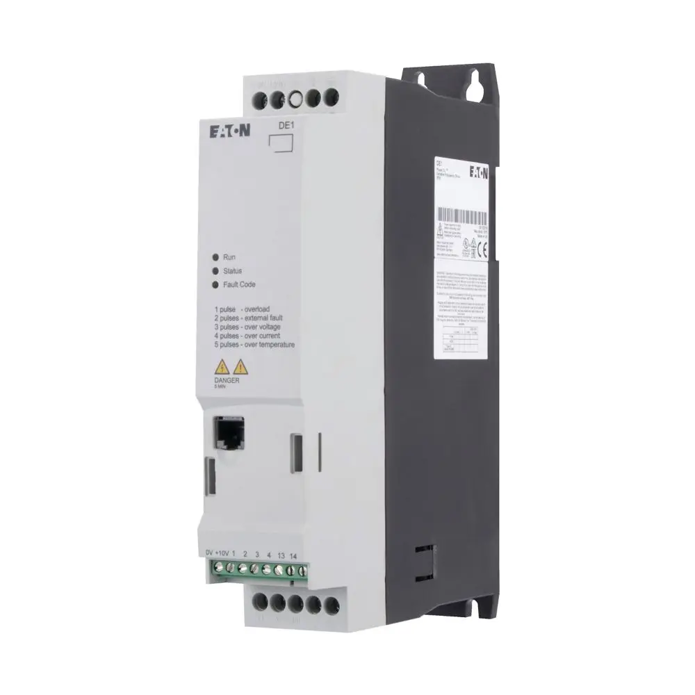 Produktfoto 1 von Eaton DE1 3-Phasen Anlasser mit variabler Drehzahl 0.75 kW 480 V 3.15 A 300Hz