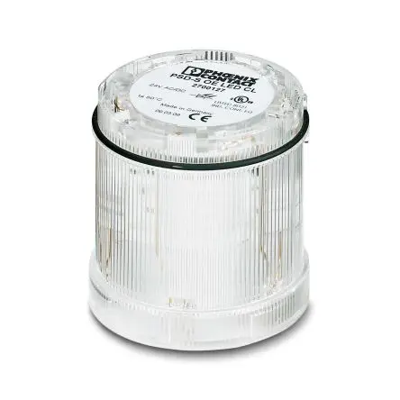 Produktfoto 1 von Phoenix Contact PSD LED Blitzlichtelement Filament/Warnsummer-Licht 24V ac/dc Klar Wechselstrom/Gleichstrom IP65, 70 mm