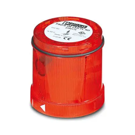 Produktfoto 1 von Phoenix Contact PSD LED Blitzlichtelement Filament/Warnsummer-Licht 24V dc Rot DC IP65, 70 mm x 65.5 mm