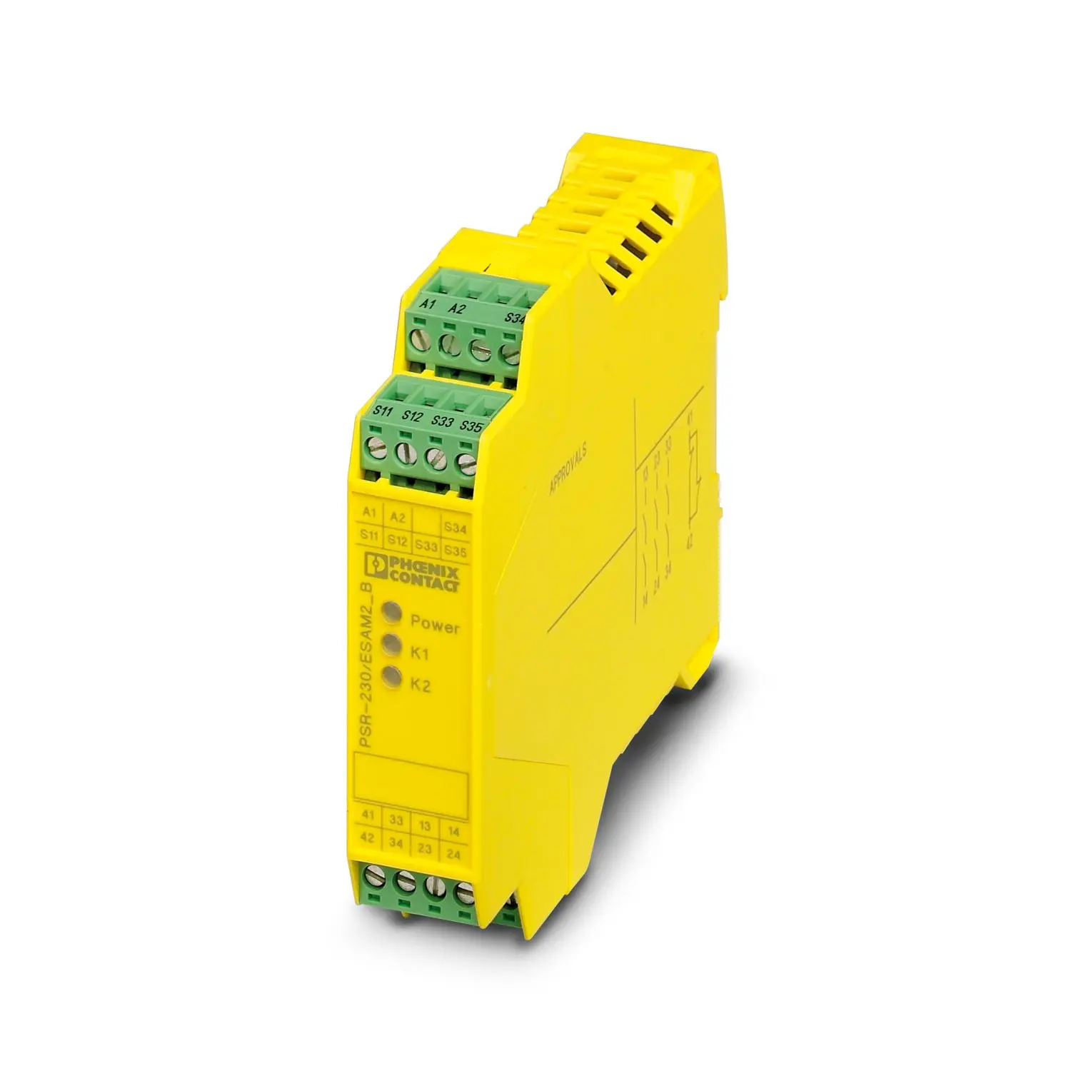 Produktfoto 1 von Phoenix Contact Sicherheitsrelais, 230V ac, 1-Kanal Not-Aus